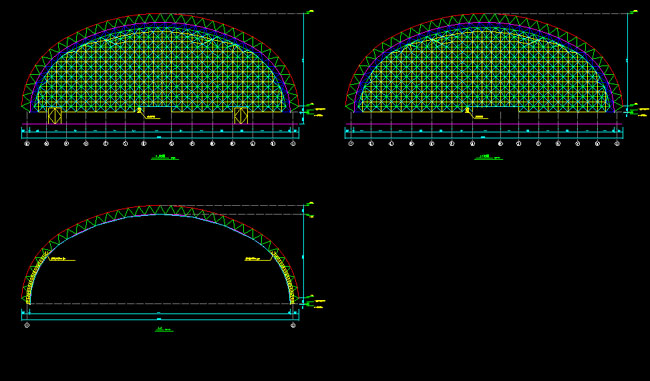 陇南跨度110米，拱高35_7米煤棚网架